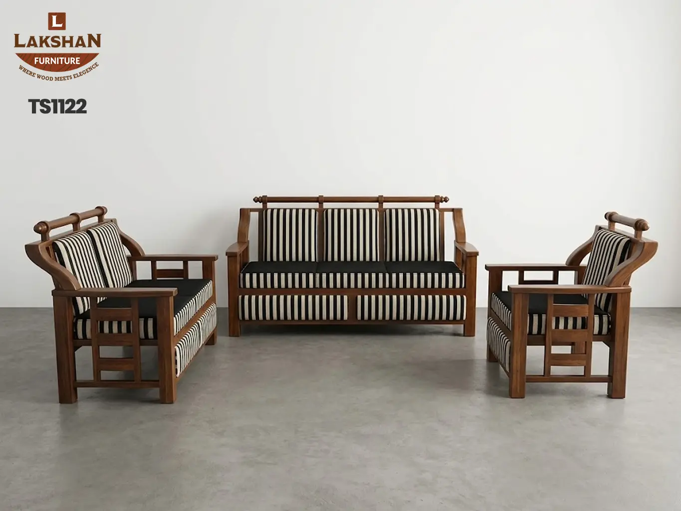 TS1122 Teak Sofa - View 3